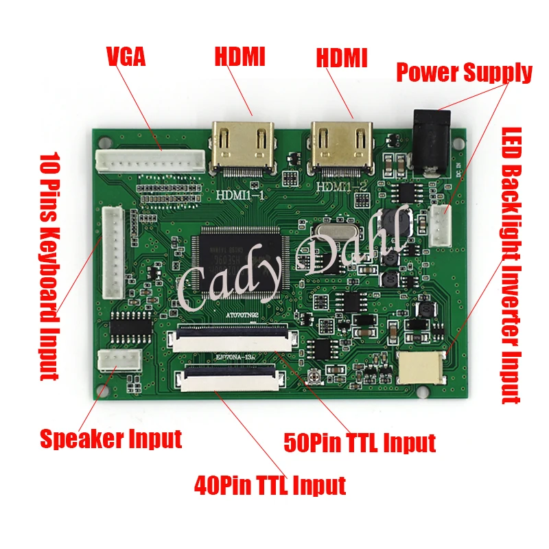 VGA Double HDMI Audio LCD Controller Board for Raspberry Pi PC Matrix 5" - 10.1" 60P 50P 40P TTL RGB TFT LCD Panel Screen
VGA Double HDMI Audio LCD Controller Board for Raspberry Pi PC Matrix 5" - 10.1" 60P 50P 40P TTL RGB TFT LCD Panel Screen