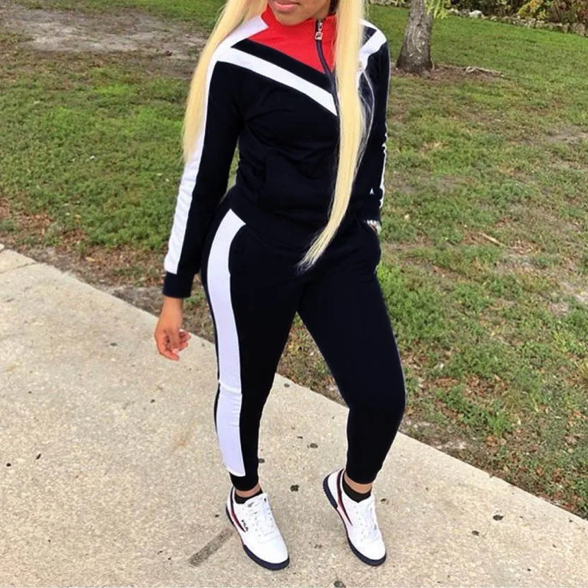 Women Sportswear Casual Long Sleeve Gym Clothing Autumn Tracksuit Women Yoga Set Fitness Clothing Zipper Sport Clothing mujer Women Sportswear Casual Long Sleeve Gym Clothing Autumn Tracksuit Women Yoga Set Fitness Clothing Zipper Sport Clothing mujer