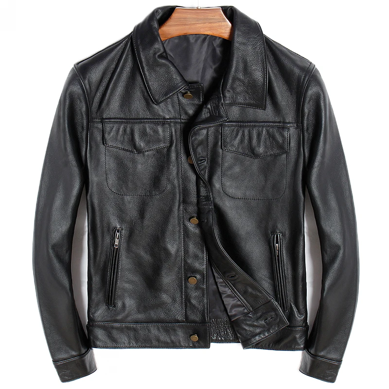 Factory 2018 New Men Casual Cow Leather Jacket 100% Genuine Leatehr Riding Biker Lapel Jackets Russia Free Shipping
Factory 2018 New Men Casual Cow Leather Jacket 100% Genuine Leatehr Riding Biker Lapel Jackets Russia Free Shipping