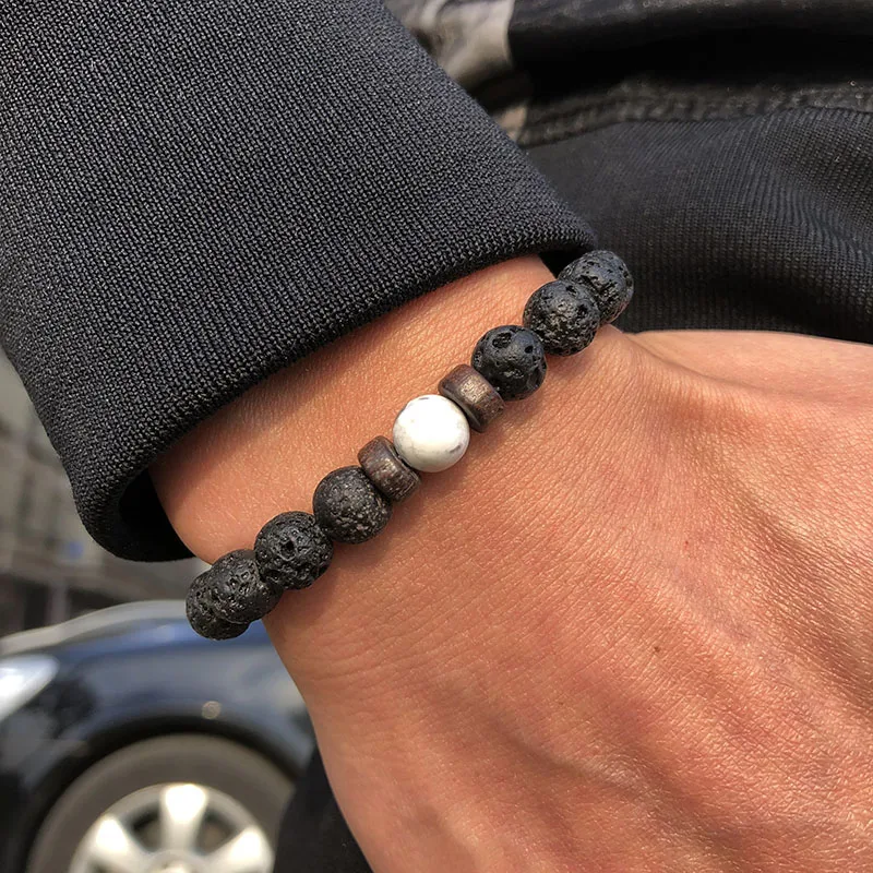 Antique Natural Stone Beads Bracelet Handmade Wooden/Hematite/Lava Mens Braclet For Men Wristband Jewelry Gift Pulsera Homme
Antique Natural Stone Beads Bracelet Handmade Wooden/Hematite/Lava Mens Braclet For Men Wristband Jewelry Gift Pulsera Homme