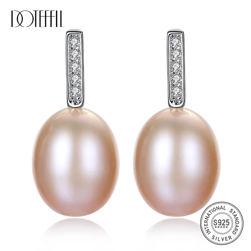 DOTEFFIL Earrings Genuine Natural Freshwater Pearl 925 Sterling Silver Drop Earrings Pearl Jewelry Women Wedding/Party Gift
DOTEFFIL Earrings Genuine Natural Freshwater Pearl 925 Sterling Silver Drop Earrings Pearl Jewelry Women Wedding/Party Gift