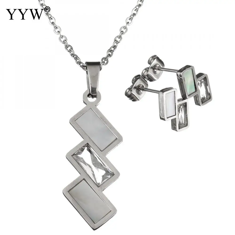 Necklace Chain Stainless Steel Jewelry Sets Original Color Earring Sets Women's Charm Pendant Necklace For Women Engagement Gift 
Necklace Chain Stainless Steel Jewelry Sets Original Color Earring Sets Women's Charm Pendant Necklace For Women Engagement Gift