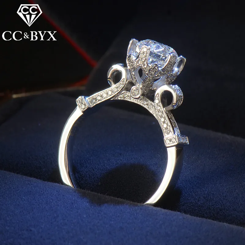 CC Jewelry Silver Rings For Women White Gold Color Fashion Jewelry Luxury Round Bride Wedding Engagement Chic Ring Jewelry CC582 
CC Jewelry Silver Rings For Women White Gold Color Fashion Jewelry Luxury Round Bride Wedding Engagement Chic Ring Jewelry CC582