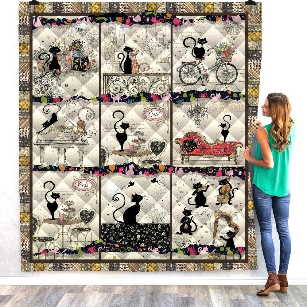 Dropshipping Cat Print Quilt For Kids School Adults Bed Soft Warm Thin Blanket Cotton Quilt King Size Customize
Dropshipping Cat Print Quilt For Kids School Adults Bed Soft Warm Thin Blanket Cotton Quilt King Size Customize