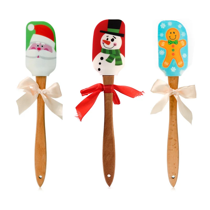 Snowman Silicone Spatula with wood Handles, Kitchen Utensils for Baking and Cooking - Christmas gift
Snowman Silicone Spatula with wood Handles, Kitchen Utensils for Baking and Cooking - Christmas gift