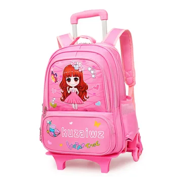 Children Trolley School Bag princess school Backpack Wheeled School Bag For Grils Kids Wheel Schoolbag Student Backpacks Bags
Children Trolley School Bag princess school Backpack Wheeled School Bag For Grils Kids Wheel Schoolbag Student Backpacks Bags