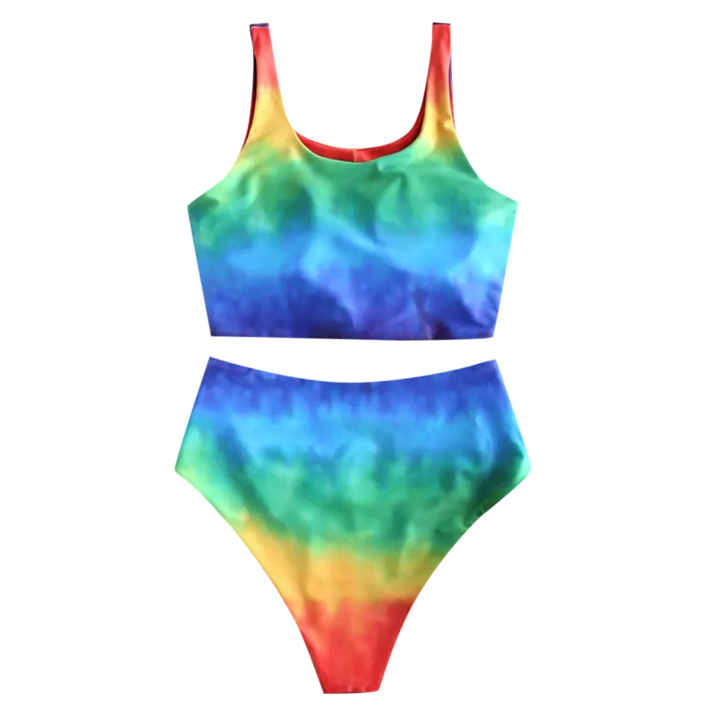 Women Print Swimwear Push-Up Padded Bra Beach Bikini Set Two Piece Rainbow Gradient Swimsuit Summer New Beachwear #YL10
Women Print Swimwear Push-Up Padded Bra Beach Bikini Set Two Piece Rainbow Gradient Swimsuit Summer New Beachwear #YL10