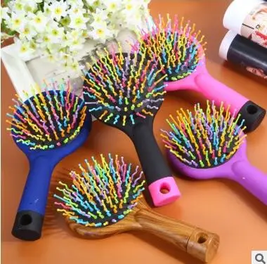 Image Rainbow Brush Hair Curl Magic Accessory Perm Wave Straight Beauty