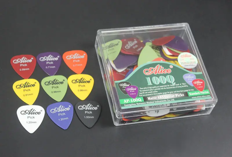 100pcs Alice Long Life Guitar Picks Plectrum Pick Various 6 Thickness (0.58mm/0.71mm/0.81mm/0.96mm/1.2mm/1.5 mm) | Спорт и