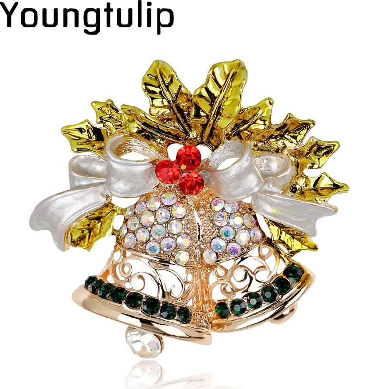 Young Tulip Available Metal Bell Style Brooches For Women Decoration Ladies Clothes Pins Charming Crystals Classic Jewelry
Young Tulip Available Metal Bell Style Brooches For Women Decoration Ladies Clothes Pins Charming Crystals Classic Jewelry