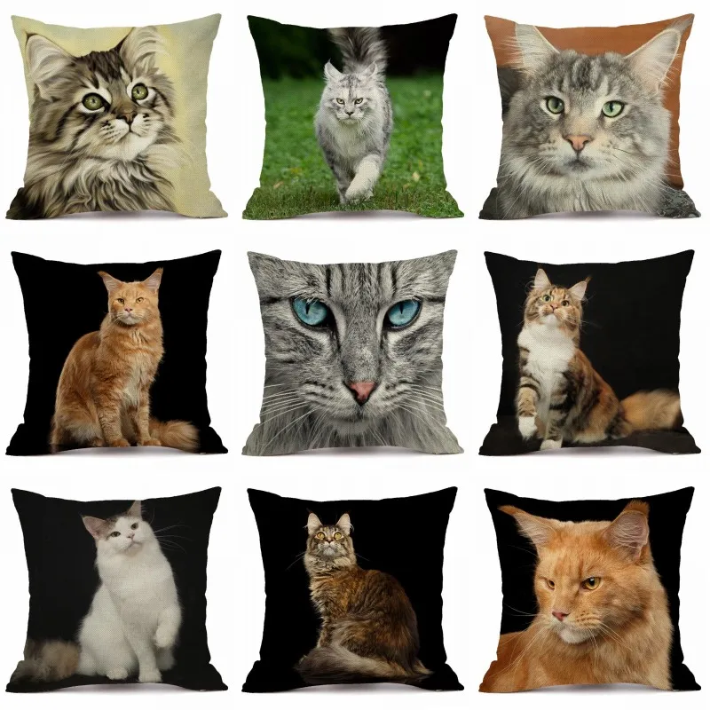 XUNYU MaineCoon Pillowcase Home Sofa Square Animal Decorative Pillow Covers Cat Pattern Cushion Cover 45X45cm HM003
XUNYU MaineCoon Pillowcase Home Sofa Square Animal Decorative Pillow Covers Cat Pattern Cushion Cover 45X45cm HM003