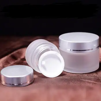 15g Empty Frosted Glass Jars With Silver Ring Cap, 15ml Frosted Skin Care Cream Jars
15g Empty Frosted Glass Jars With Silver Ring Cap, 15ml Frosted Skin Care Cream Jars
