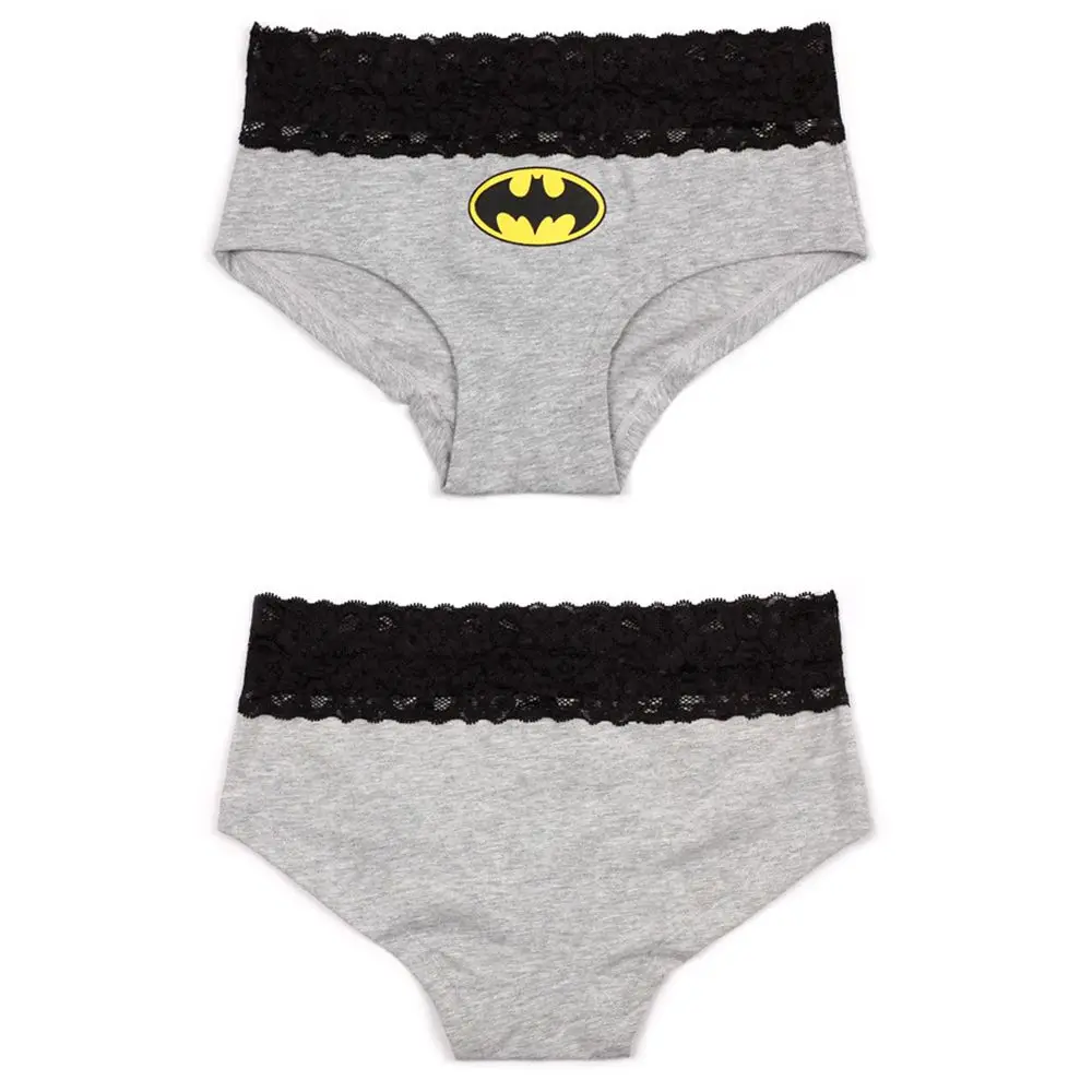 Women Briefs For HERO Batman Superman Cartoon Printed Lace Cotton Panties Breathable Ropa Interior Triangle Female underpants
Women Briefs For HERO Batman Superman Cartoon Printed Lace Cotton Panties Breathable Ropa Interior Triangle Female underpants