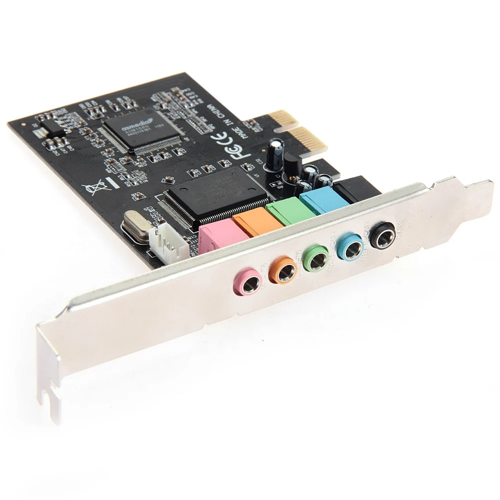 New Arrival PCI Express PCI-E 5.1-channel sound card CMI8738 Audio Sound Card w/ Low Profile Bracket Expansion Card
New Arrival PCI Express PCI-E 5.1-channel sound card CMI8738 Audio Sound Card w/ Low Profile Bracket Expansion Card