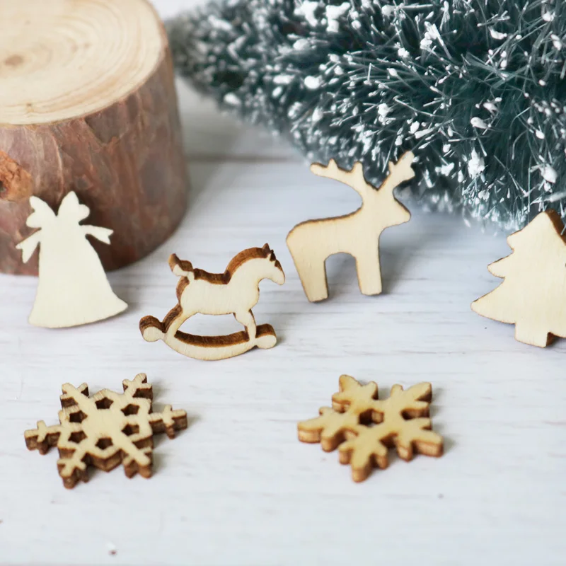 50pcs Christmas Pendants Snowflake Deer Mini Wooden Buttons Christmas Tree Wood Piece Christmas Decoration Gift Wooden Ornaments
50pcs Christmas Pendants Snowflake Deer Mini Wooden Buttons Christmas Tree Wood Piece Christmas Decoration Gift Wooden Ornaments