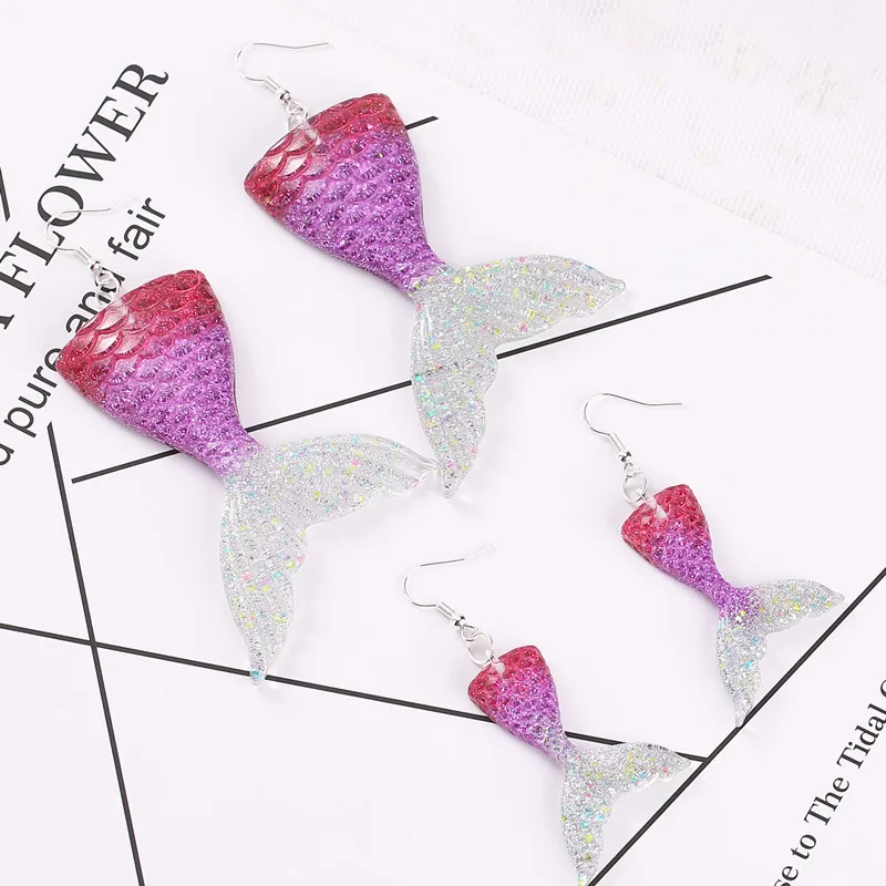 1 pair Fashion mermaid earring silver color flat back Resin Drop Earrings For girl Japan/Korean Fashion Jewelry
1 pair Fashion mermaid earring silver color flat back Resin Drop Earrings For girl Japan/Korean Fashion Jewelry