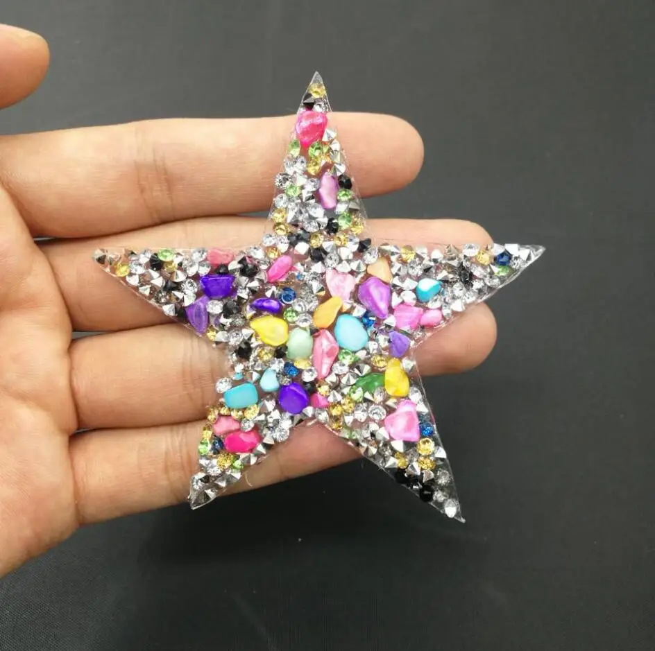 8cm Star rhinestone applique patches strass motifs crystal stones appliques iron patch for toppe
8cm Star rhinestone applique patches strass motifs crystal stones appliques iron patch for toppe