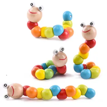 Colorful Wooden Worm Twist Puppet Rainbow Toy Kids Educational Decompression Insects Baby Montessori Finger Toys
Colorful Wooden Worm Twist Puppet Rainbow Toy Kids Educational Decompression Insects Baby Montessori Finger Toys