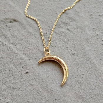 925 sterling silver Moon necklace pendants gold color Crescent Moon design simple trendy necklace for women 2018 charms jewelry
925 sterling silver Moon necklace pendants gold color Crescent Moon design simple trendy necklace for women 2018 charms jewelry