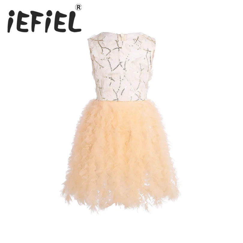 iEFiEL Kids Girls Children Sleeveless Sequins Flower Applique Princess Pageant Wedding Bridesmaid Birthday Party Summer Dress
iEFiEL Kids Girls Children Sleeveless Sequins Flower Applique Princess Pageant Wedding Bridesmaid Birthday Party Summer Dress
