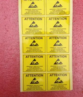4.8*4.8cm ATTENTION Sticker Adhesive Label for ESD Anti Static Sensitive Device Electronic Shielding Anti-Static Party Packing
4.8*4.8cm ATTENTION Sticker Adhesive Label for ESD Anti Static Sensitive Device Electronic Shielding Anti-Static Party Packing