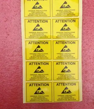 4.8*4.8cm ATTENTION Sticker Adhesive Label for ESD Anti Static Sensitive Device Electronic Shielding Anti-Static Party Packing
4.8*4.8cm ATTENTION Sticker Adhesive Label for ESD Anti Static Sensitive Device Electronic Shielding Anti-Static Party Packing