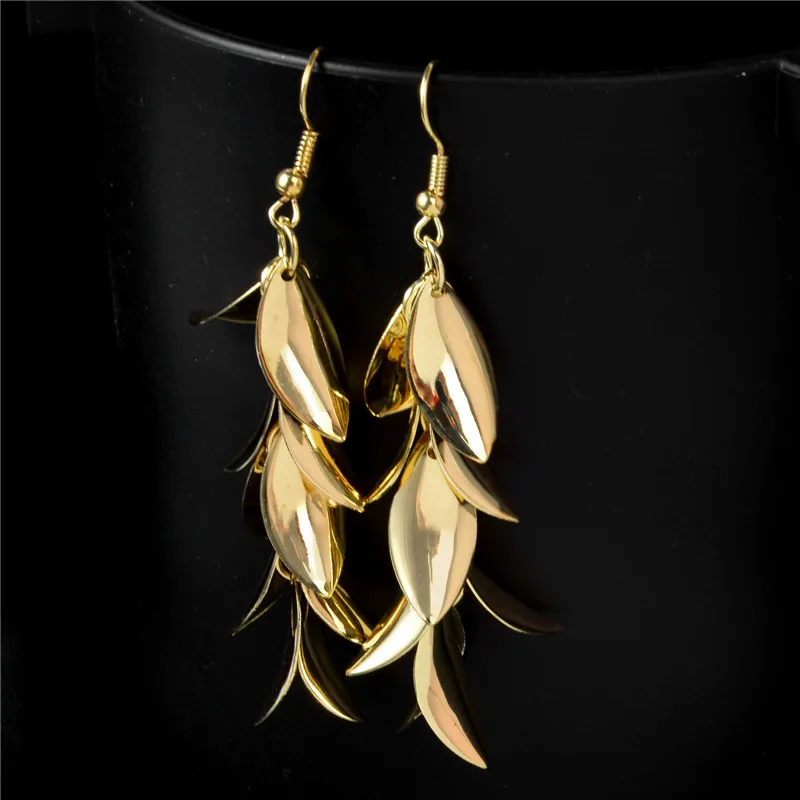 H:HYDE Fashion Elegant Gold Silver Color Multi-Leaves Long Drop Earrings Jewelry Statement Dangle earring for women 2016
H:HYDE Fashion Elegant Gold Silver Color Multi-Leaves Long Drop Earrings Jewelry Statement Dangle earring for women 2016