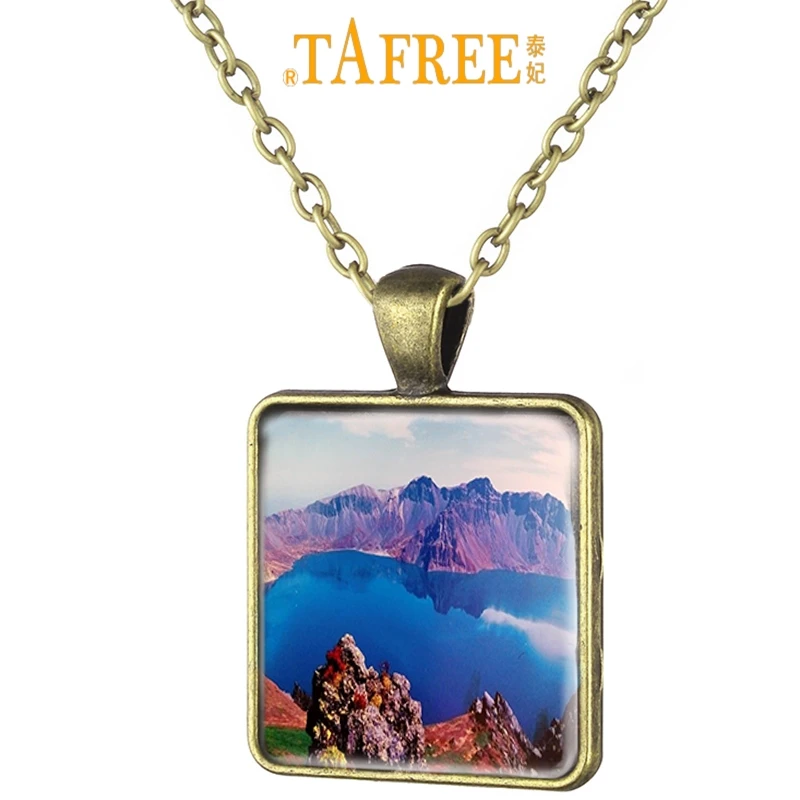 TAFREE Changbai Mountain Pool Chinese Scenery Art Picture Square Necklace Antique Bronze Plated Glass Cabochon Dome Jewelry CB01
TAFREE Changbai Mountain Pool Chinese Scenery Art Picture Square Necklace Antique Bronze Plated Glass Cabochon Dome Jewelry CB01