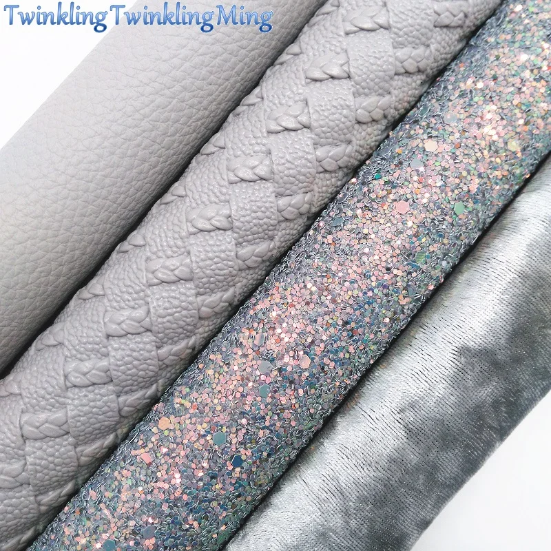 GREY Glitter Fabric, Weaving Faux Leather Fabric, Litchi Synthetic Leather Sheet For Bows A4 Size 8"x11" Twinkling Ming XM122
GREY Glitter Fabric, Weaving Faux Leather Fabric, Litchi Synthetic Leather Sheet For Bows A4 Size 8"x11" Twinkling Ming XM122