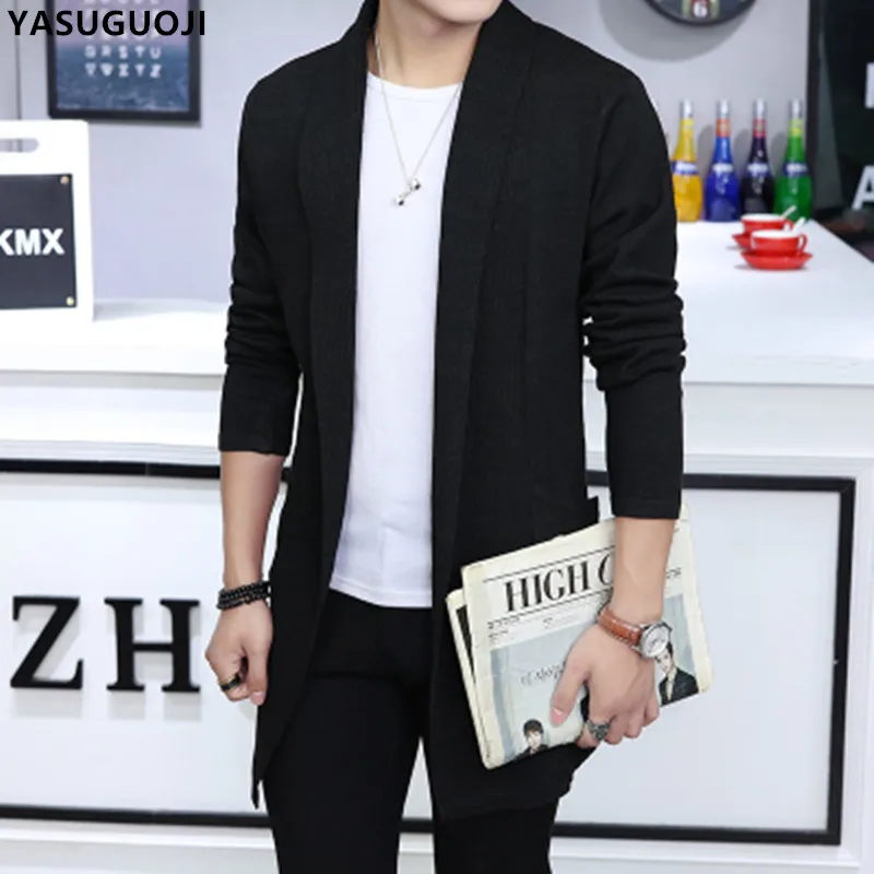 YASUGUOJI New 2019 Fall Sweater England Style Turn Down Collar Knitted Long Cardigan Men Slim Fit Sweater Men Men's Clothingmen
YASUGUOJI New 2019 Fall Sweater England Style Turn Down Collar Knitted Long Cardigan Men Slim Fit Sweater Men Men's Clothingmen