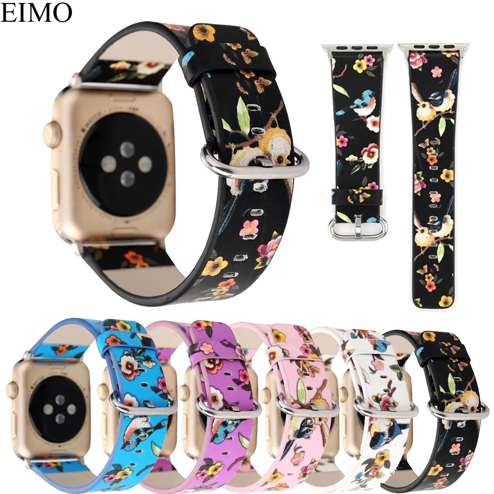 Leather Strap for Apple watch band 4 44mm 40mm iWatch band 42mm/38mm Flower bracelet watchband for Apple watch 3 2 1 42 38 mm
Leather Strap for Apple watch band 4 44mm 40mm iWatch band 42mm/38mm Flower bracelet watchband for Apple watch 3 2 1 42 38 mm
