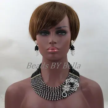 Wholesale Black Clear AB Crystal Beads Statement Necklace Set Chunky African Wedding Jewelry Set 8 Rows Free Shipping ABL314
Wholesale Black Clear AB Crystal Beads Statement Necklace Set Chunky African Wedding Jewelry Set 8 Rows Free Shipping ABL314