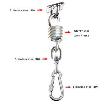Swivel Hook for Hammock Swing Chair Stainless Steel Hanging Seat Accessories Kit Hammock Chair Hanging Kit for Indoor/Outdoor
Swivel Hook for Hammock Swing Chair Stainless Steel Hanging Seat Accessories Kit Hammock Chair Hanging Kit for Indoor/Outdoor