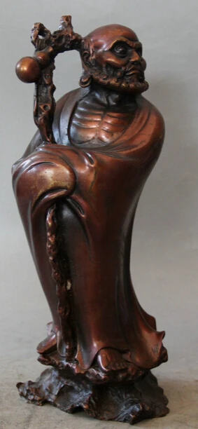 JP S0524 10" Chinese Red Bronze crutch gourd Arhat Damo Bodhidharma Dharma Buddha Statue
JP S0524 10" Chinese Red Bronze crutch gourd Arhat Damo Bodhidharma Dharma Buddha Statue