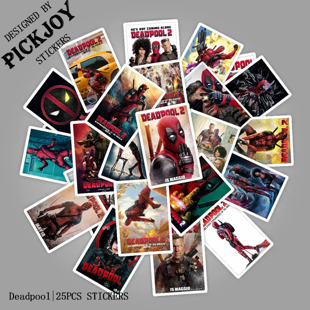 25pcs/Pack Marvel Movie Deadpool 2 stickers For Laptop Computer Phone Luggage Cool Decal Waterproof Room Funny Stickers
25pcs/Pack Marvel Movie Deadpool 2 stickers For Laptop Computer Phone Luggage Cool Decal Waterproof Room Funny Stickers