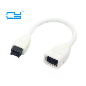 cy White Firewire IEEE 1394 IEEE1394 6PIN Female to 1394b 9PIN male Firewire 400 TO 80010cm Cable Adapter
cy White Firewire IEEE 1394 IEEE1394 6PIN Female to 1394b 9PIN male Firewire 400 TO 80010cm Cable Adapter