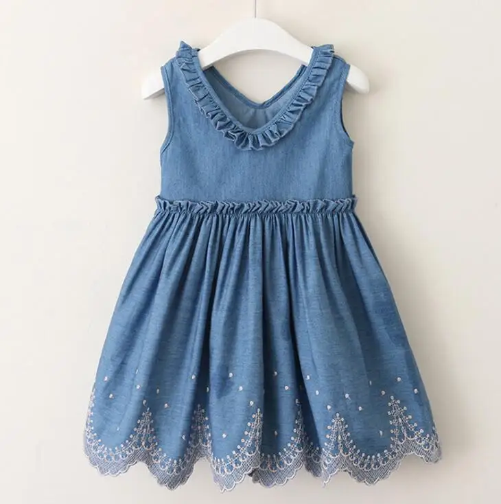 Girls Dress 2019 Casual Summer Style Bull-puncher Dresses Cotton Kids Clothes Backless Denim Dress Shoulder-Straps 3-7Y
Girls Dress 2019 Casual Summer Style Bull-puncher Dresses Cotton Kids Clothes Backless Denim Dress Shoulder-Straps 3-7Y