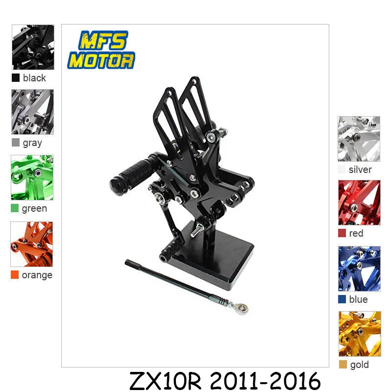 For Kawasaki Ninja ZX10R 2011-2016 CNC Adjustable Rearset Motorcycle Accessories Foot Rest Foot Pegs ZX-10R Footrests
For Kawasaki Ninja ZX10R 2011-2016 CNC Adjustable Rearset Motorcycle Accessories Foot Rest Foot Pegs ZX-10R Footrests