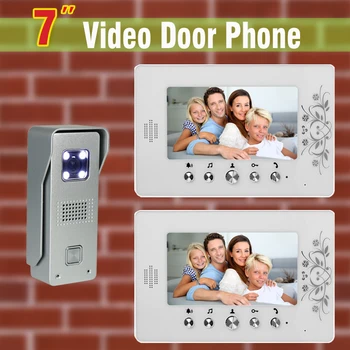 7 inch Screen Video Door Phone Intercom System Aluminum Alloy Camera Video Doorbell Door bell interphone kit
7 inch Screen Video Door Phone Intercom System Aluminum Alloy Camera Video Doorbell Door bell interphone kit