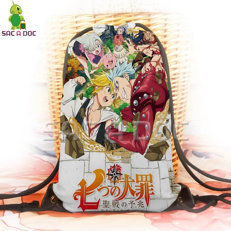Anime The Seven Deadly Sins Backpack Meliodas 3D Drawstring Bag Women Men Softback Travel Backpack Storage Shopping Bags
Anime The Seven Deadly Sins Backpack Meliodas 3D Drawstring Bag Women Men Softback Travel Backpack Storage Shopping Bags
