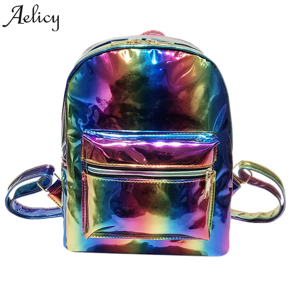 Aelicy 2018 New Women Hologram Backpack Rainbow Laser Daypacks Female Silver PU Leather Holographic Bags Big Girl School Bag
Aelicy 2018 New Women Hologram Backpack Rainbow Laser Daypacks Female Silver PU Leather Holographic Bags Big Girl School Bag
