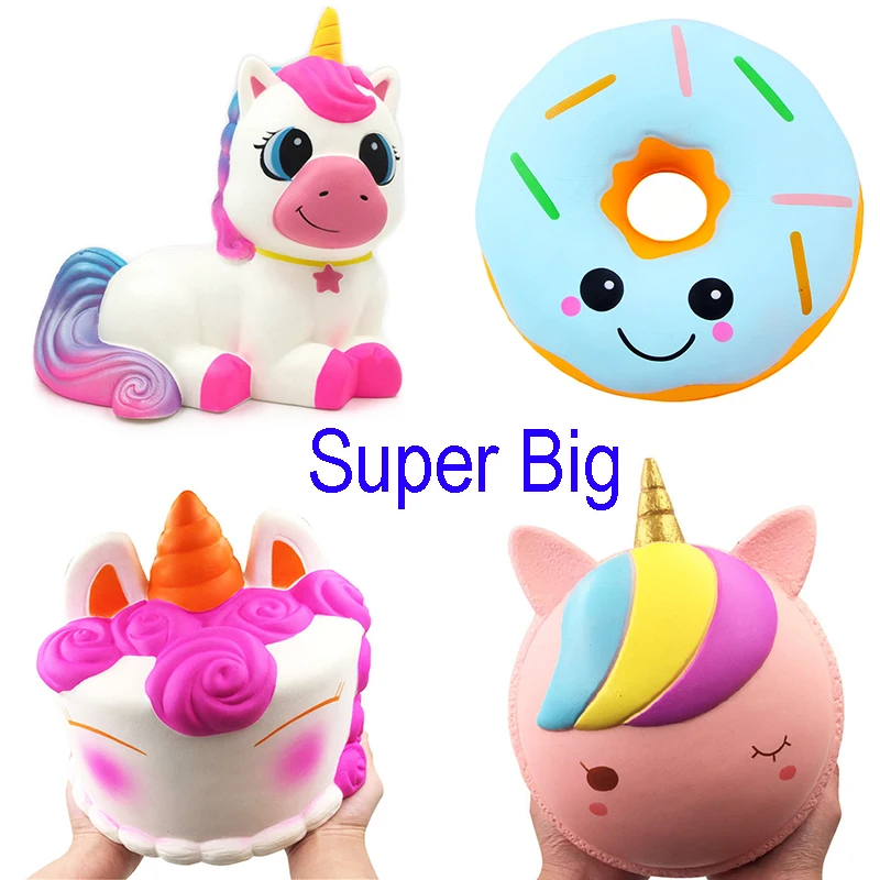 

New Doughnut Big Jumbo Squishy Huge Squishes Slow Rising Toys Soft PU Giant Squish Simulation Food Relief Antistress Kids Gift