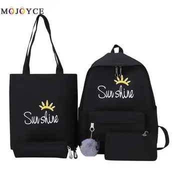 4pcs/set Composite Women Backpack Fashion Letter Print Canvas School Backpack sac a dos
4pcs/set Composite Women Backpack Fashion Letter Print Canvas School Backpack sac a dos