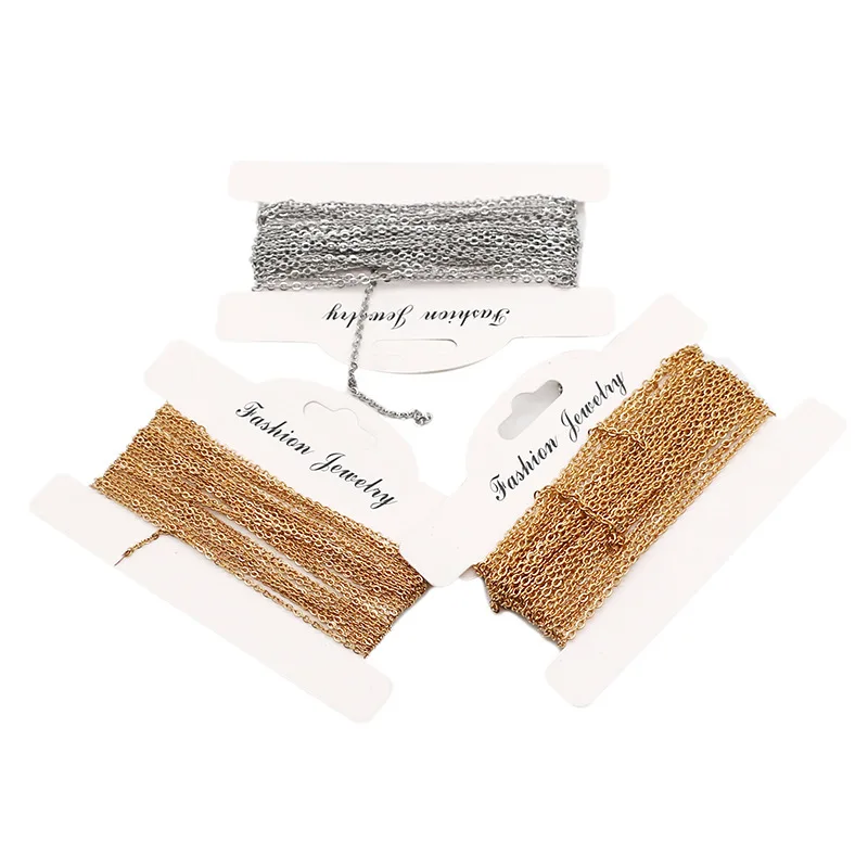 Silver/Gold Stainless Steel Link Chain For Jewelry Making 1/1.5/2/2.5mm Metal Chain By Meter Cadenas Por Metros Wholesale 15m
Silver/Gold Stainless Steel Link Chain For Jewelry Making 1/1.5/2/2.5mm Metal Chain By Meter Cadenas Por Metros Wholesale 15m