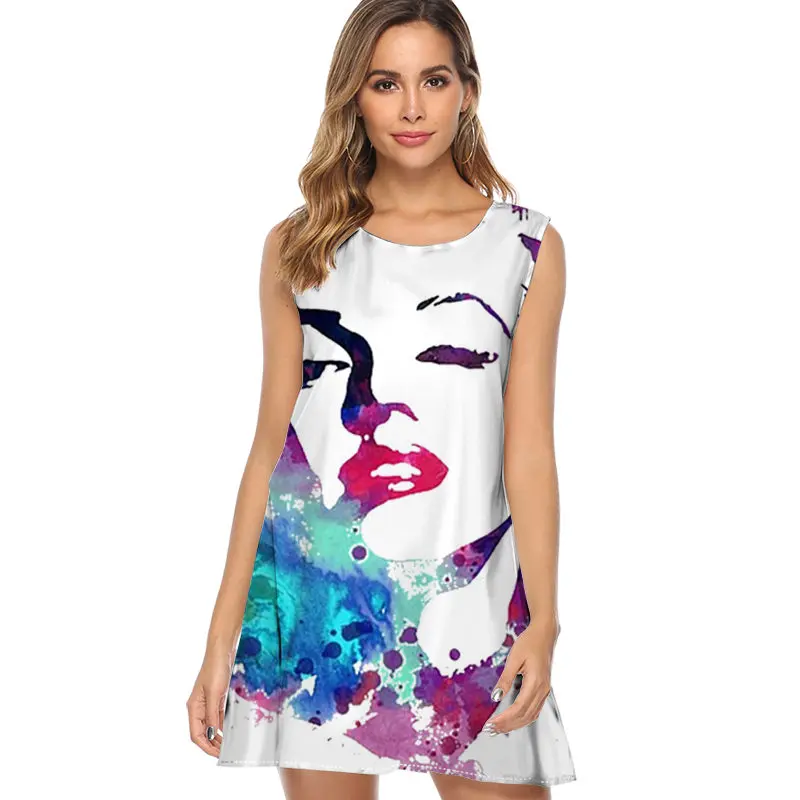 Marilyn Monroe 2019 New Bohemian Dress Women Print Casual Loose Summer Sleeveless O neck Boho Style Mini Beach Dresses
Marilyn Monroe 2019 New Bohemian Dress Women Print Casual Loose Summer Sleeveless O neck Boho Style Mini Beach Dresses