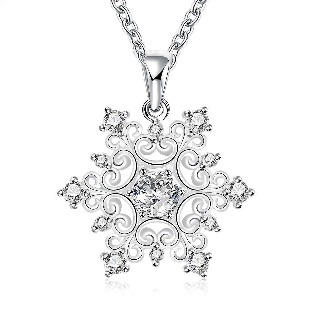 European and American classic geometric zircon ladies necklace snowflake pendant necklace 925 sterling silver necklace
European and American classic geometric zircon ladies necklace snowflake pendant necklace 925 sterling silver necklace