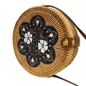 Boho Printing Flower Rattan Crossbody Bag Straw Bag for Women Handmade Woven Shoulder Bag Storage Organizer
Boho Printing Flower Rattan Crossbody Bag Straw Bag for Women Handmade Woven Shoulder Bag Storage Organizer