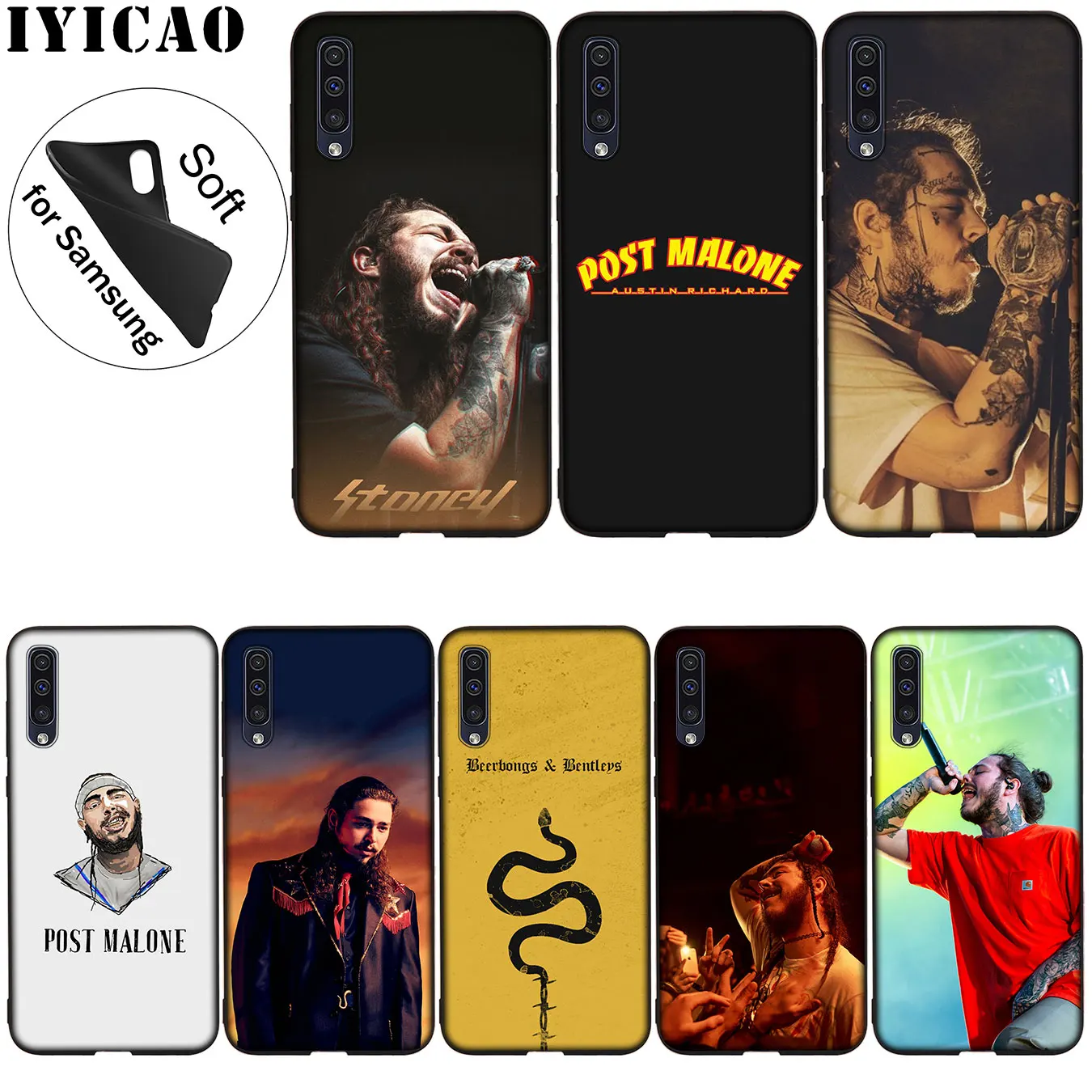 IYICAO Post Malone Soft Silicone Case for Samsung Galaxy A70 A60 A50 A40 A30 A20 A10 A50S A40S A30S A20S A10S Black Cover
IYICAO Post Malone Soft Silicone Case for Samsung Galaxy A70 A60 A50 A40 A30 A20 A10 A50S A40S A30S A20S A10S Black Cover