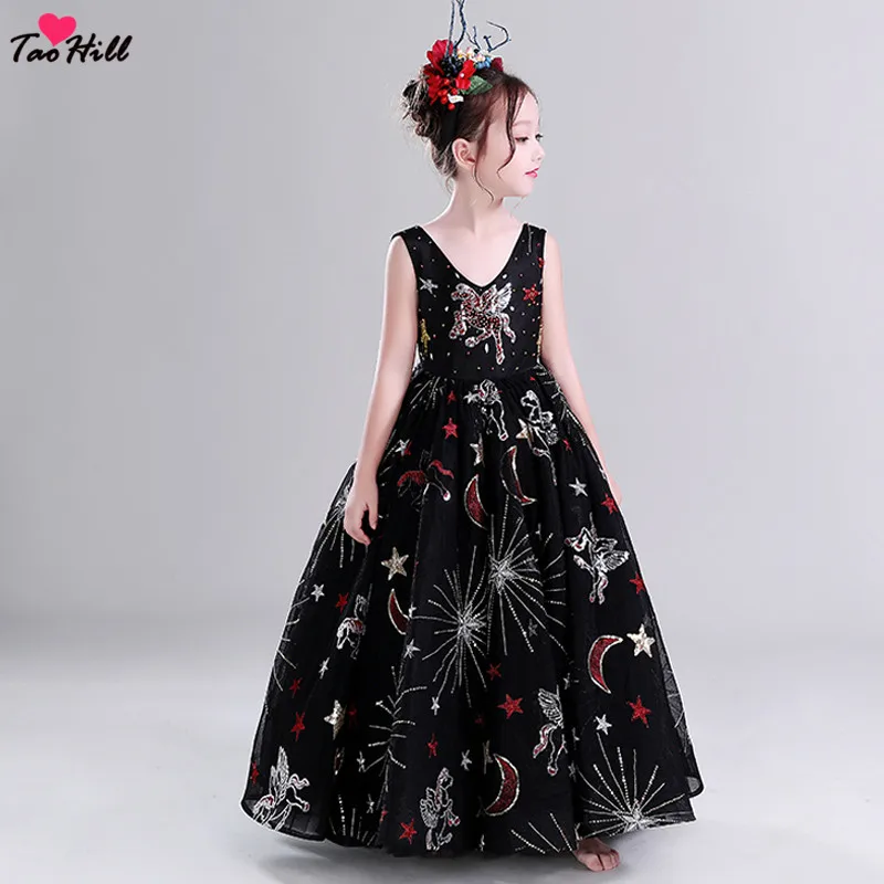 TaoHill 2019 Sparking Black Flower Girl Dresses Ball Gown V-neck Floor Length Sequins Girls Prom Party Gown Custom
TaoHill 2019 Sparking Black Flower Girl Dresses Ball Gown V-neck Floor Length Sequins Girls Prom Party Gown Custom