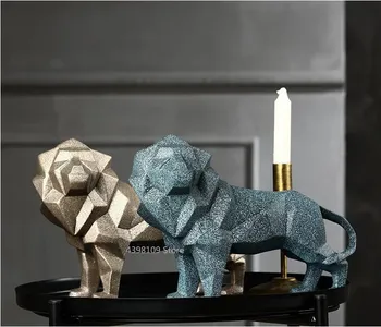 Modern home decoration accessories creative geometric animal lion statue living room porch wine cabinet soft decorations
Modern home decoration accessories creative geometric animal lion statue living room porch wine cabinet soft decorations